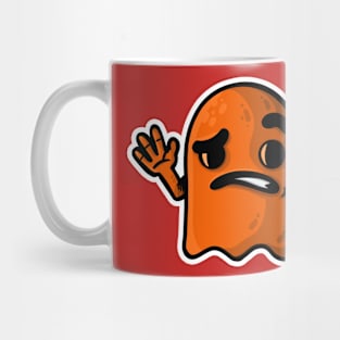 confused little orange ghost w Mug